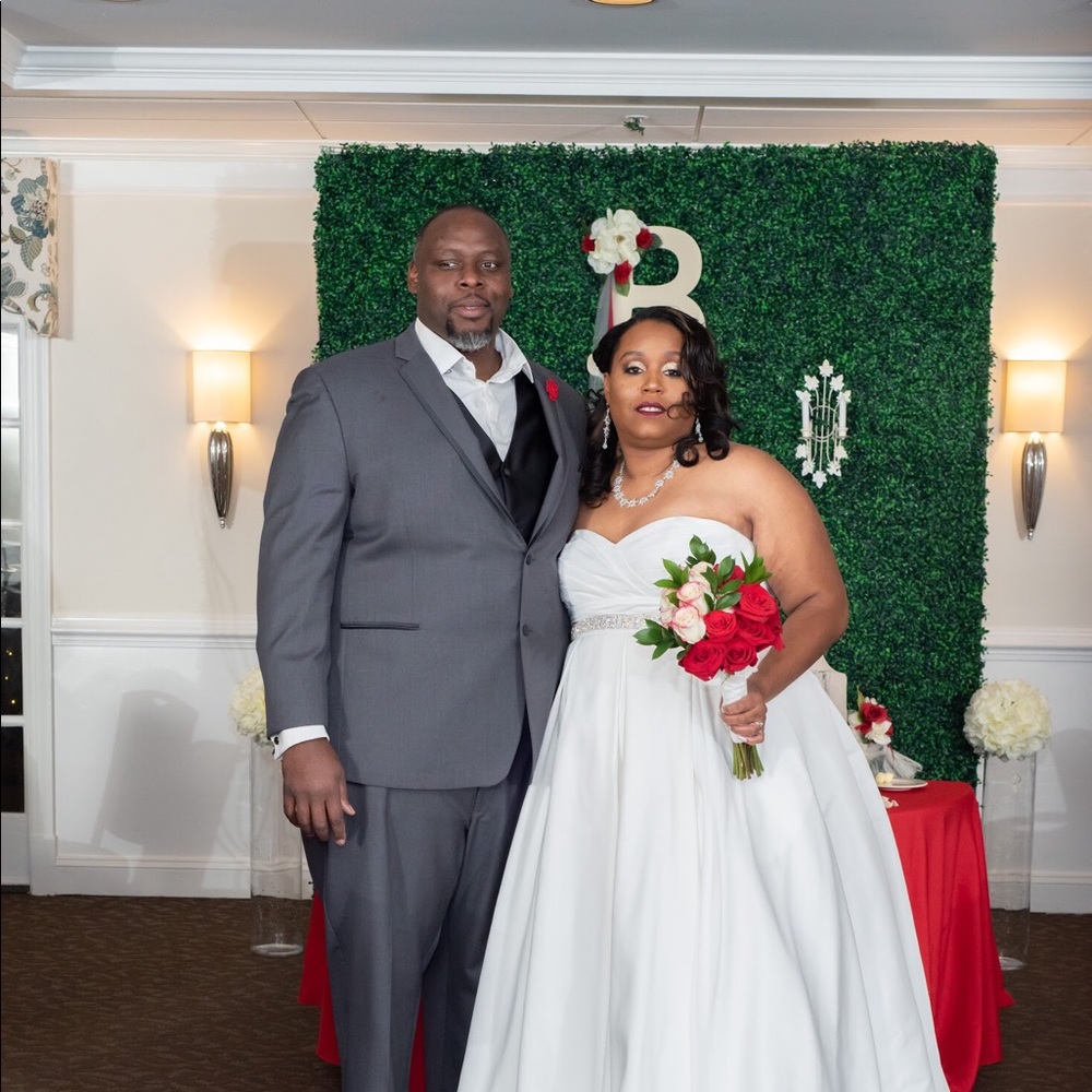 Ruched Empire Waist Plus Size Wedding Dress